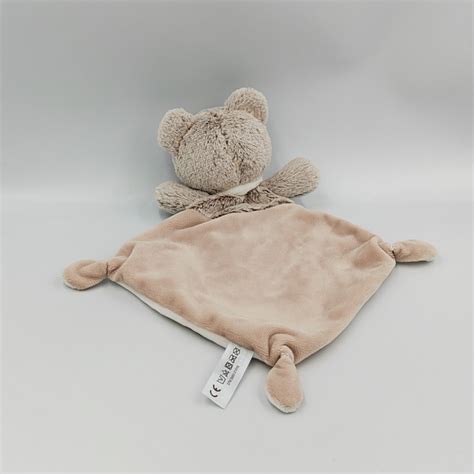 Doudou Plat Ours Beige Blanc Nuage Lune Simba Toys