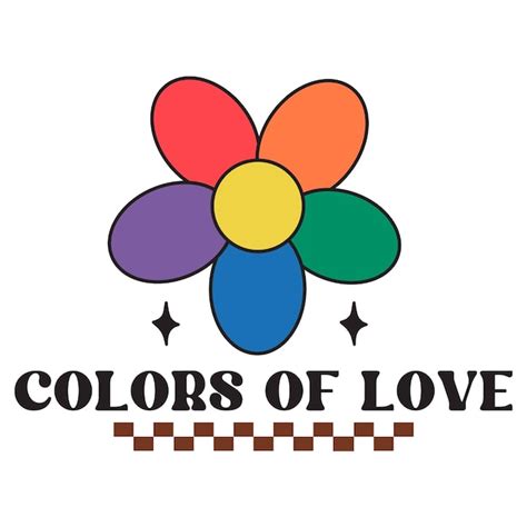 Uma Fonte Colorida Que Diz Colors Of Love Vetor Premium