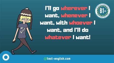 Whatever Whenever Wherever Whoever However Test English