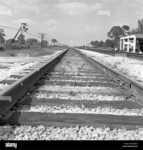 Railroad Tracks Black And White