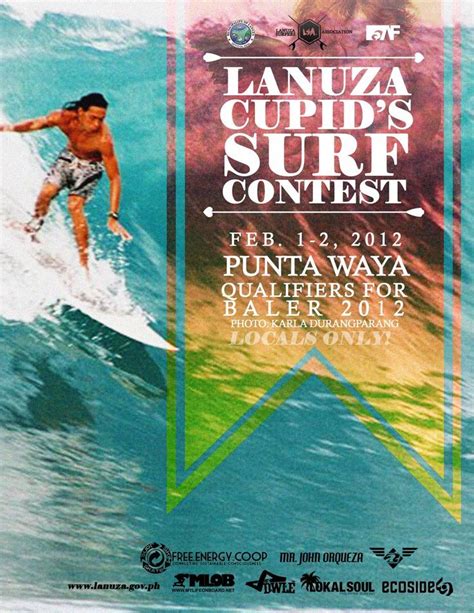 Lanuza Cupids Surf Contest Surf Poster Surfing Surf Competition