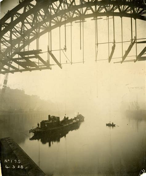 Tyne Bridge Newcastle Under Construction 1928 Newcastle England