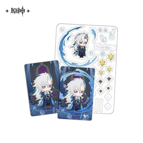 genshin chibi character card set    cards clear card