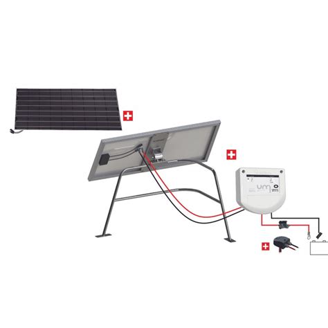 KIT NAUTISME 100W 12V PANNEAU MONOCRISTALLIN MPPT SUPPORT