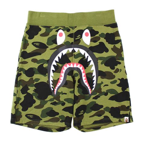 Bape 1st Green Camo Shark Face Shorts Sarugeneral