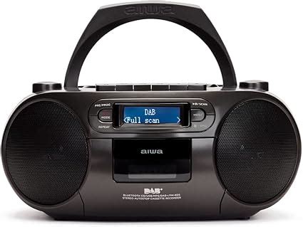 Aiwa Bbtc Dab Bk Portable Cassette Radio With Cd Bluetooth And Usb