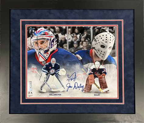 Connor Hellebuyck Joe Daley Winnipeg Jets Dual Autographed 16x20