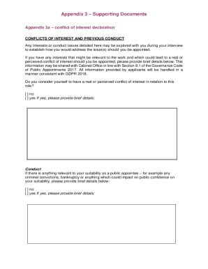 Fillable Online Publicappointments Cabinetoffice Gov Appendix