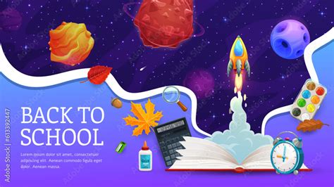 Space Paper Cut Rocket Launch Galaxy Planets And School Education