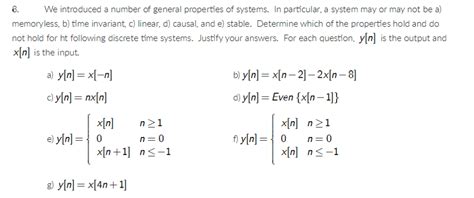 Solved We Introduced A Number Of General Properties Of Chegg