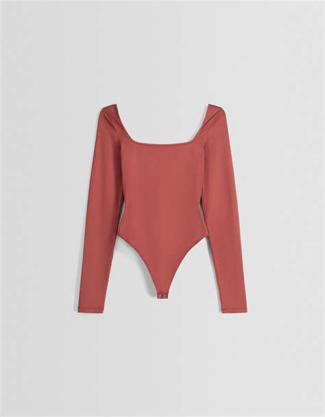 Long Sleeve Bodysuit Women Bershka