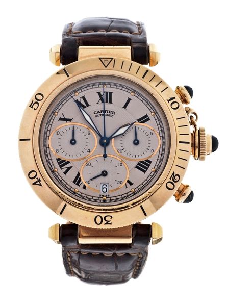 Lot Detail Cartier K Yellow Gold Pasha De Cartier Chronograph Uni