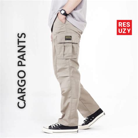 Jual Celana Cargo Pria Panjang Cargo Pants Size Jumbo Bahan Ripstop