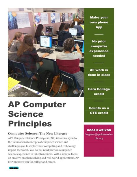 Pdf Ap Computer ──── Science Principles · 2021 1 26 · Ap Computer