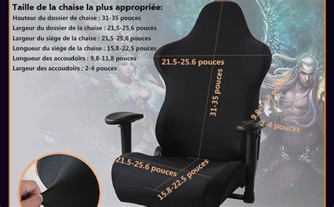 Housse Chaise Gaming Housse Fauteuil Bureau Pi Ces Ensemble Housse