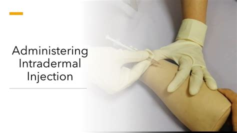 Pharmacological Nursing - Administering Intradermal Injection - YouTube