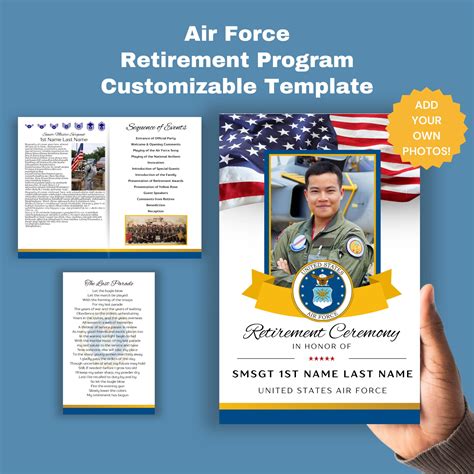 Smsgt Air Force Retirement Ceremony Program Canva Template Retirement