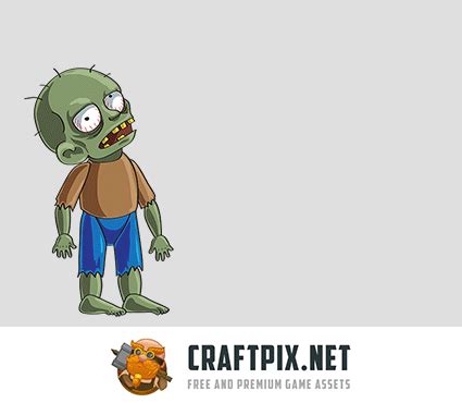 2D Game Zombie Character Free Sprite Pack 1 CraftPix Net