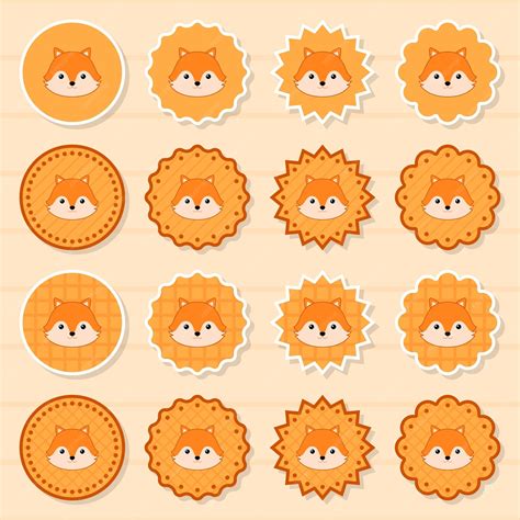 Premium Vector Note Sticker Set With Fox