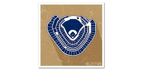 MLB Stadium Seating Map Poster, 2 Sizes