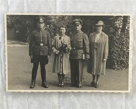 Ww2 German Police And German Soldier Postcard Foto