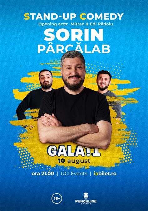 Bilete Galați Stand Up Comedy cu Sorin Pârcălab Dragoș Mitran și Edi