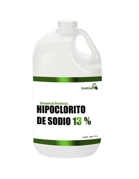 Hipoclorito De Sodio Al 13 4L IsaaQuim