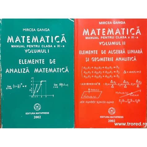 Matematica Manual Pentru Clasa A XI A 2 Volume