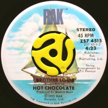 HOT CHOCOLATE BROTHER LOUIE 45 S Breakwell Records