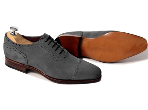 Suede Oxfords Suede Leather Shoes Handmade Leather Shoes Men Suede Suede Lace Leather Cap