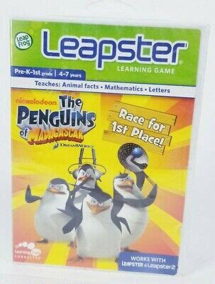 LeapFrog Leapster Learning Game The Penguins of Madagascar New | eBay