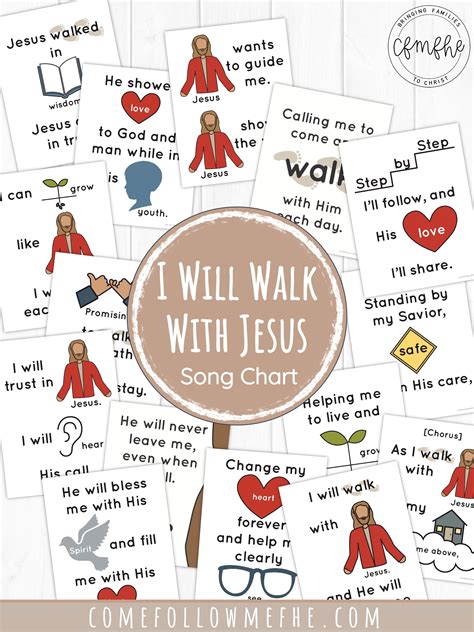 I Will Walk With Jesus Song Chart Come Follow Me FHE In 2022