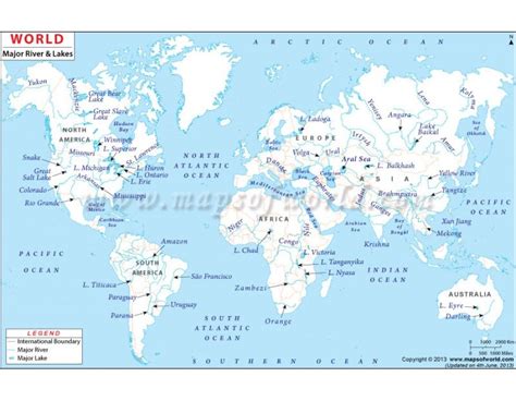 World Rivers Map Printable World Rivers Map Rivers Map Of World ...