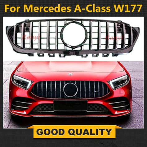 2019 New A Class W177 Amg Gt Grill Vertical Grille Front Bumper Racing