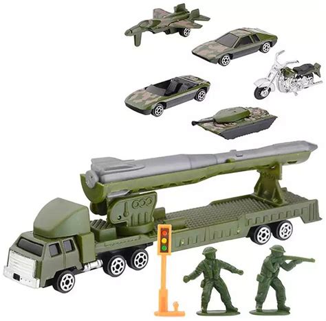 Модель Машины 1:64 Набор Армия из 6-ти металлических машин (7см) с ...
