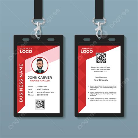 Simple Red Graphic Id Card Template Template Download On Pngtree