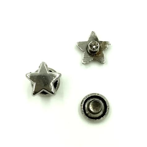 Wholesale Silver Tone Punk Tiny Star Pentacle Spike Studs Spots Rivets