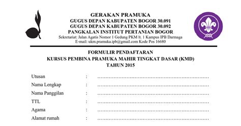 Formulir Pendaftaran Anggota Pramuka Hot Sex Picture