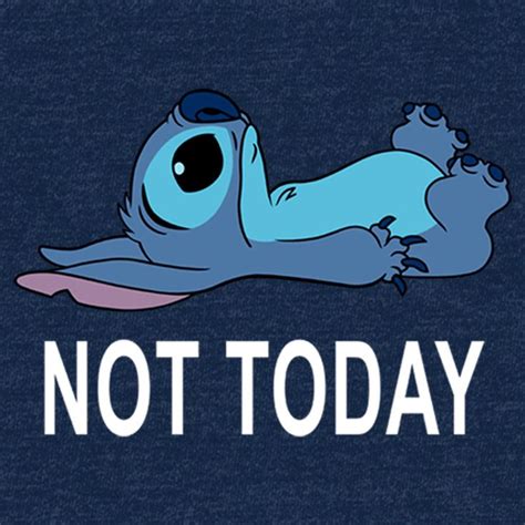 Men S Lilo Stitch Not Today T Shirt Navy Blue Heather Small