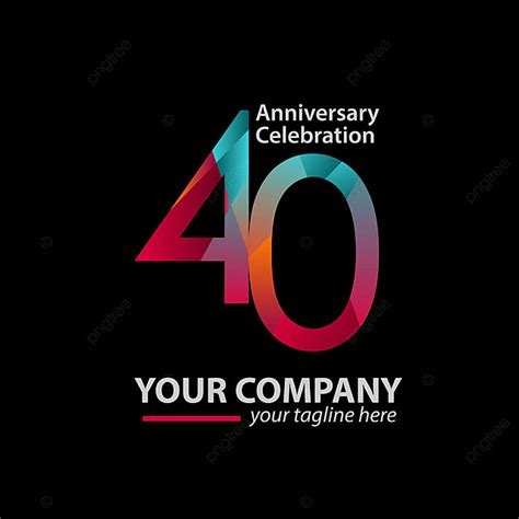 40 Year Anniversary Celebration Company Vector Template Design Illustration Template For Free