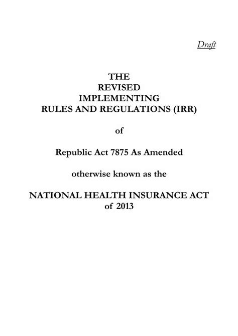 Pdf The Revised Implementing Rules And  The Revised Implementing Rules And Regulations Irr