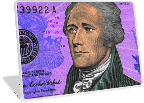 "ALEXANDER HAMILTON-TEN DOLLAR BILL.jpg" Laptop Skins by IMPACTEES ...