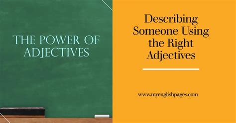 Adjective Words To Describe Someone A Helpful Guide For English