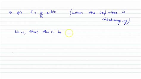 Solve For The Steady State Values Of I I I I And Vc For The