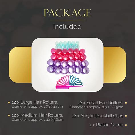 Large Hair Rollers for Long Hair [50 Pack] - Easy-to-Use Jumbo Roller ...