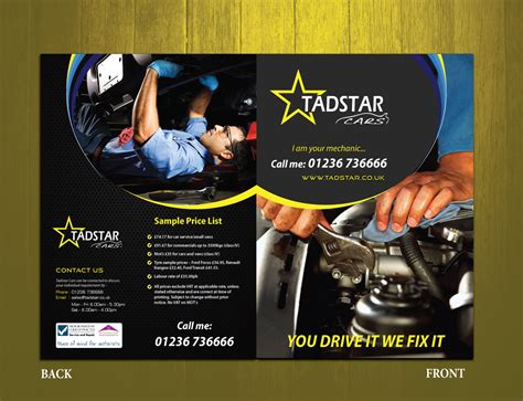 Bold Professional Garage Brochure Design For Tadstar Ltd By Meet007