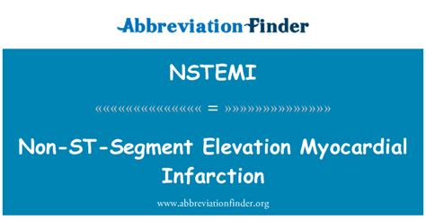 Nstemi Definition Non St Segment Elevation Myocardial Infarction