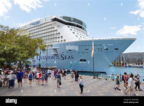 Royal Caribbean International Cruise Ship Ovation Of The Seas Moored