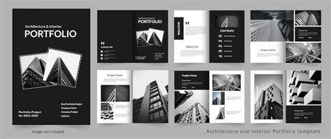 Architektur Portfolio Oder Innenarchitektur Portfolio Design Vorlage