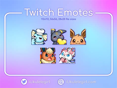 Eevee Evolutions Emotes Twitchdiscord Etsy Singapore